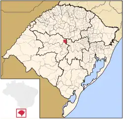 Location in Rio Grande do Sul state
