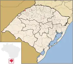 Location of Porto Vera Cruz in Rio Grande do Sul