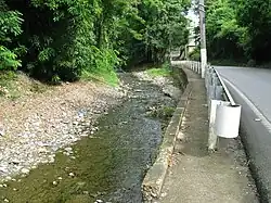 Río Bayagán running alongside Puerto Rico Highway 505 (PR-505) in Barrio Machuelo Arriba, Ponce, Puerto Rico