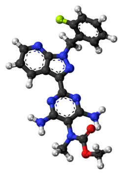 Ball-and-stick model of riociguat