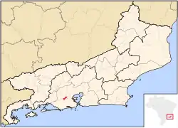 Localization of Mesquita in Rio de Janeiro.