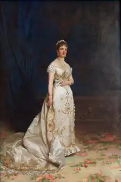 Portrait of Queen Margherita by Pasquale Di Criscito (1878)
