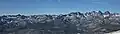 Ritter Range seen from Mammoth Mountain. Iron Mountain to left.