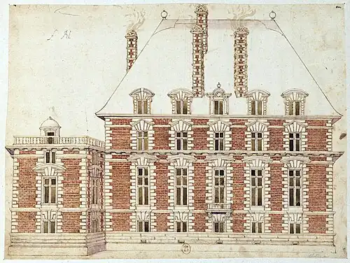 River façade in brick and stone (undated)