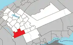 Location within La Matapédia RCM.