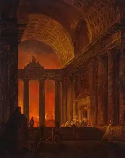 The Fire of Rome (1787), by Hubert Robert, Hermitage Museum, St. Petersburg