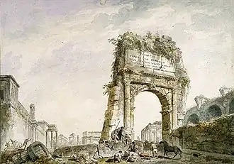 Arch of Titus in Rome (1760s), watercolor, 35 x 49.5&nbsp;cm., Czartoryski Museum