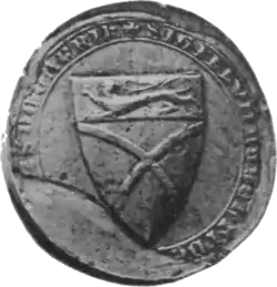 Black and white photo of a mediaeval seal