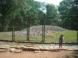 The effigy's tail, viewed from the foot of the observation tower
