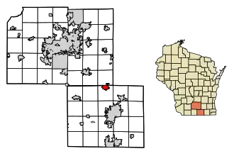 Location of Edgerton in Rock County, Wisconsin.