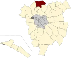 Position of the quartiere within the city of Rome