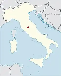 map of diocese of Città di Castello
