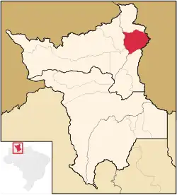 Location of Normandia in the State of Roraima