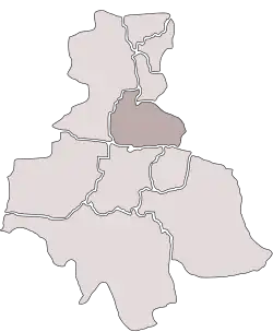 Location of Nowy Bytom within Ruda Śląska