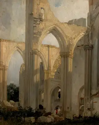 Ruins of the Abbey Saint Bertin by Richard Parkes Bonington, 1824