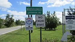 Russellville corporation limit sign
