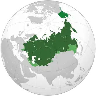 Russian Empire in 1914      Lost in 1856–1914     Spheres of influence      Protectorates