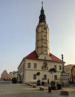 Town Hall in Głogówek, seat of the gmina office