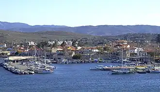 Marina and medieval castle in Seferihisar's Sığacık coastal area