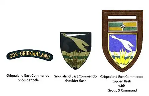 SADF era Griqualand East Commando insignia
