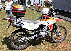 An ambulance motorcycle (motolância)