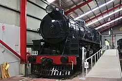The sole surviving member of the class, 702 displayed at the National Railway Museum, Port Adelaide