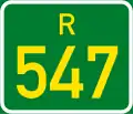 Regional route R547 shield