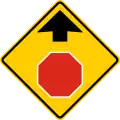 P-3-1a Stop sign ahead (symbol sign)