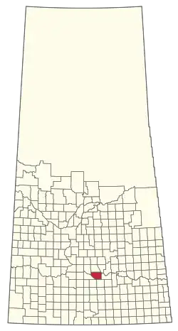 Location of the RM of Dufferin No. 190 in Saskatchewan