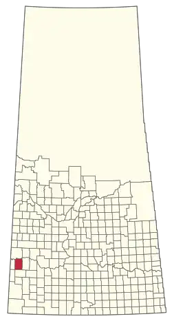 Location of the RM of Happyland No. 231 in Saskatchewan