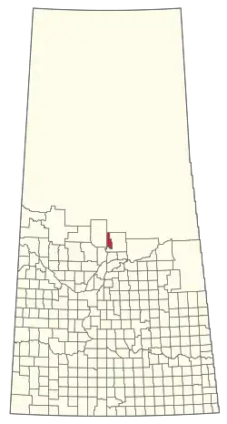 Location of the District of Lakeland No. 521 in Saskatchewan