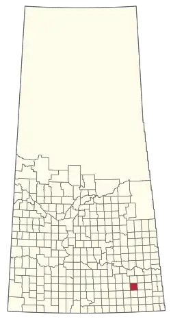 Location of the RM of Golden West No. 95 in Saskatchewan