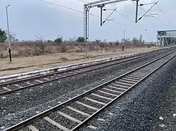 Sahasrakund railway station with railway tracks visible
