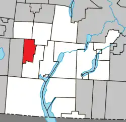 Location within Memphrémagog RCM