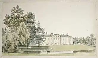 Watercolor of Saint-Leu Castle by Victor-Louis Nicolle (c. 1807)