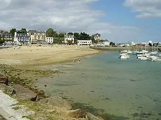 The beach and harbour of Saint-Quay-Portrieux
