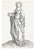 Engraved print of St Elizabeth, Birmingham Museum of Art