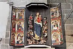 The Virgin Mary with child altarpiece or "shuttered niche"