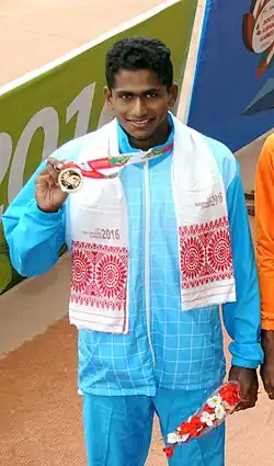 Portrait of swimmer Sajan Prakash