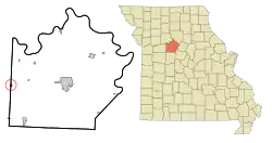 Location of Blackburn, Missouri