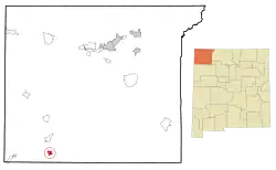 Location of Naschitti, New Mexico