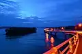 The San Juanico Bridge at night.