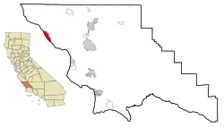 Location in San Luis Obispo County and the state of California