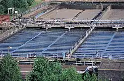 Water treatment plant using the slow sand filter technology to treat raw water