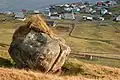 Sandvík seen from the mountain north of the village.