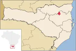 Location in the State of Santa Catarina