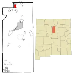 Location of El Valle de Arroyo Seco, New Mexico.