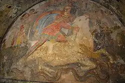 Tauroctony fresco in the mithraeum, 2nd century