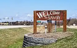 Savoy welcome sign