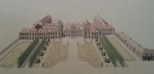 The garden front of the Saxon Palace in the 18th century